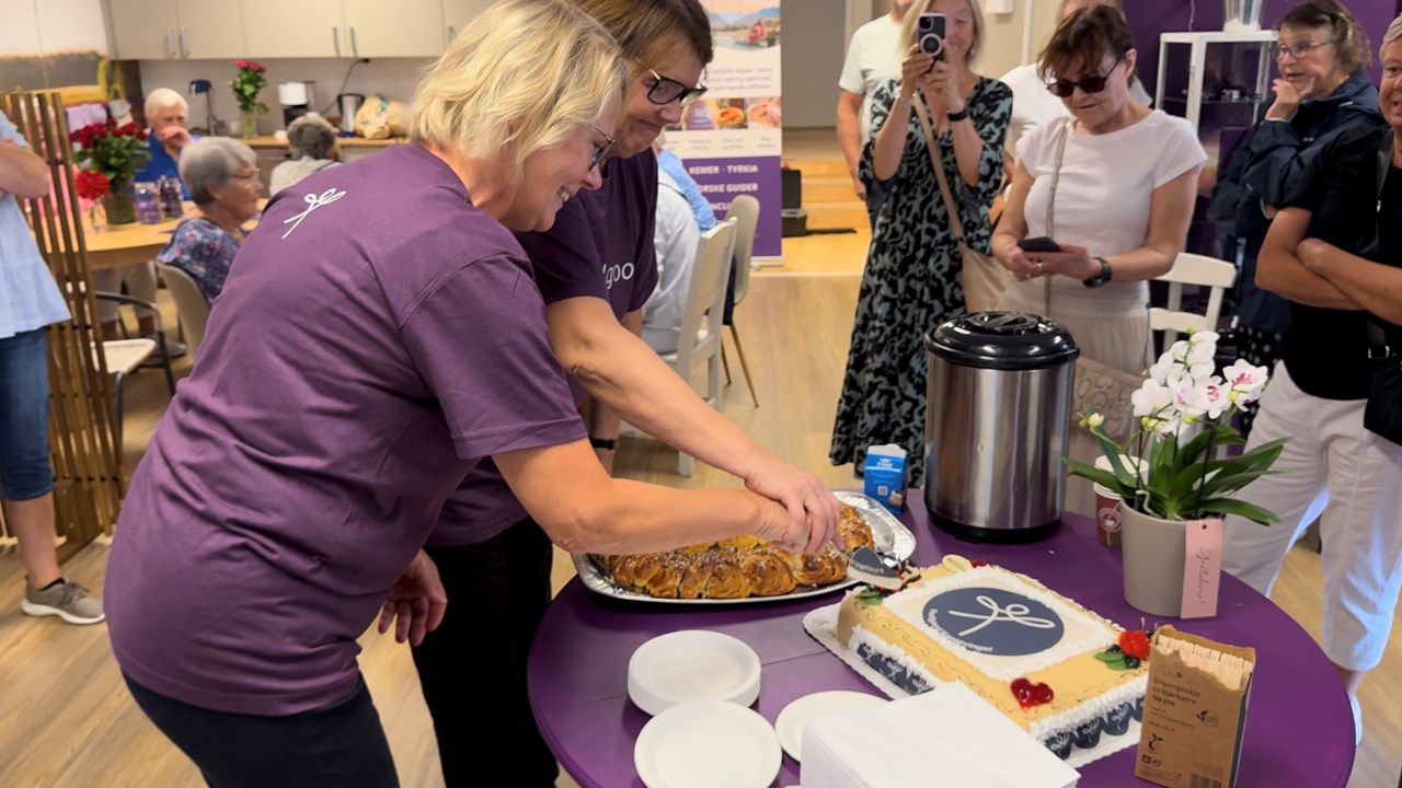 KOS OG HYGGE: Stor stemning på Feelgood Kongsvinger da Ellen og Line åpnet senteret i august i fjor.